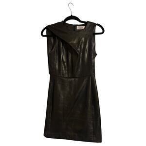 Byron Lars Beauty Mark Faux Leather Dress – Size 2
